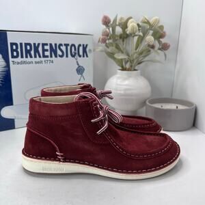 Birkenstock Pasadena High Leather Chukka Boot Dark Red Women 7/Men 5 EU 38 NWB